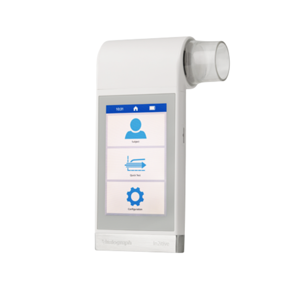 Espirômetro Vitalograph para diagnóstico de função pulmonar em clínicas e hospitais.